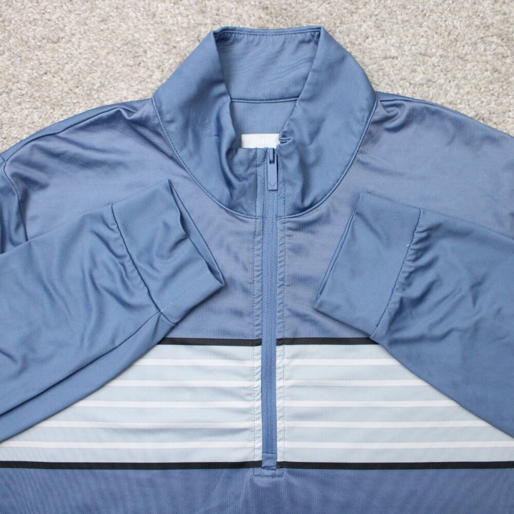 Callaway‎ Sweatshirt Mens Small Blue Opti-Dri 1/4 Zip Golf Long Sleeve Pullover